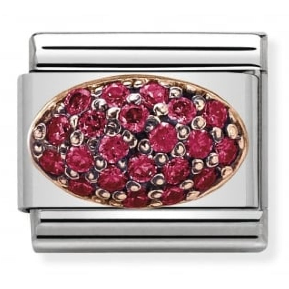 Classic Rounded Red CZ Link