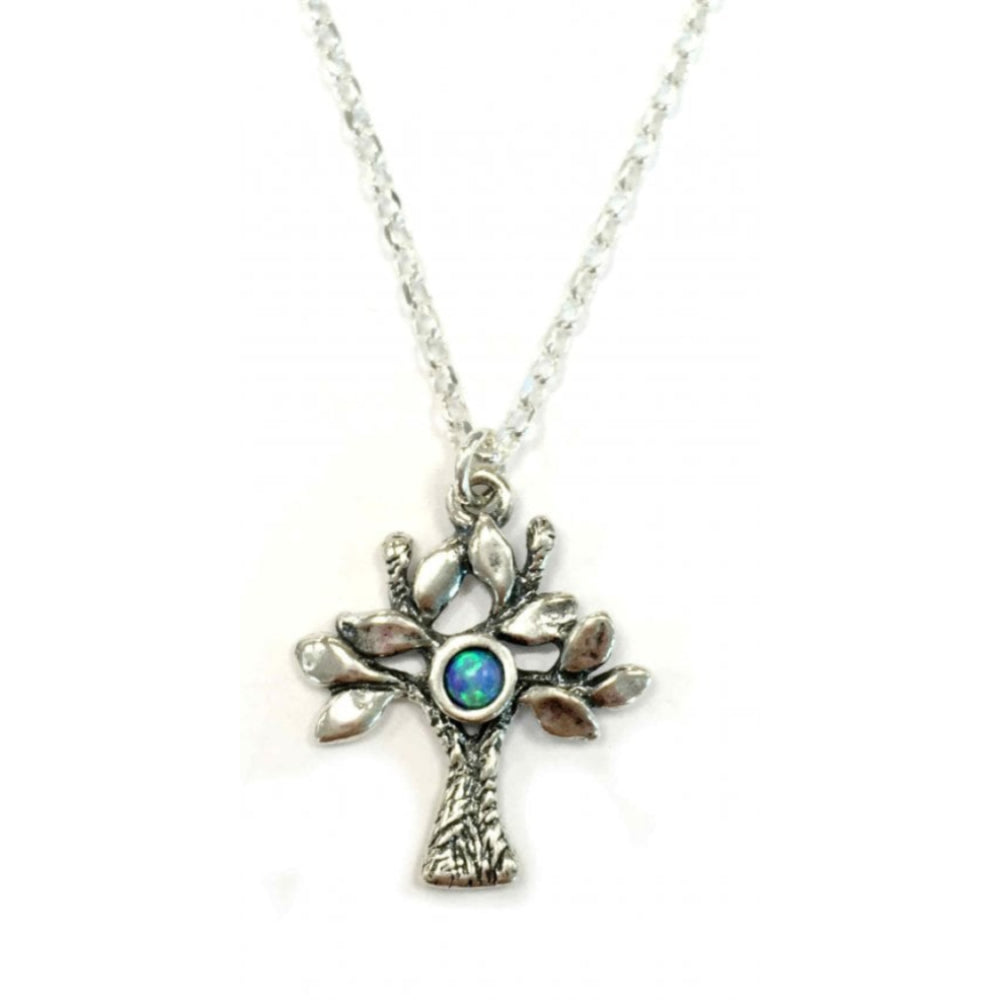Necklace- Tree Of Life Pendant With Opal