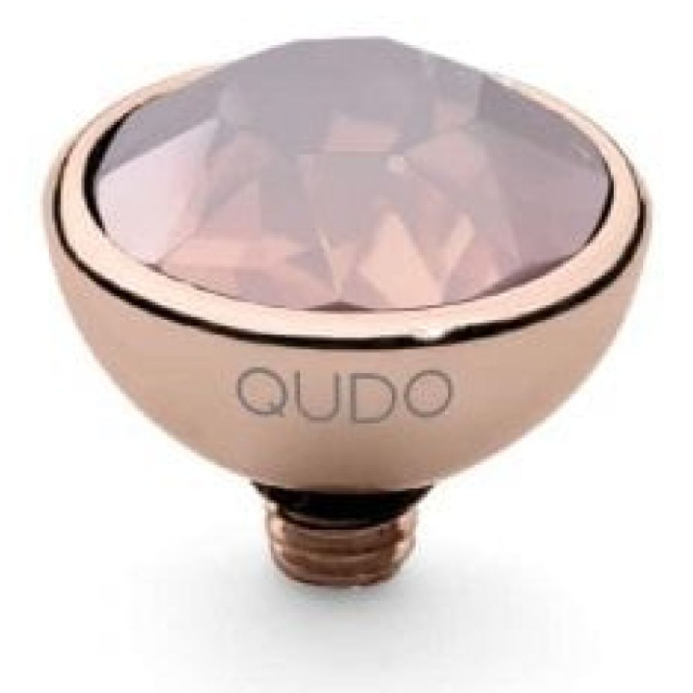 Famosa Rose Gold 10mm Bottone Ring Top Rose Water Opal