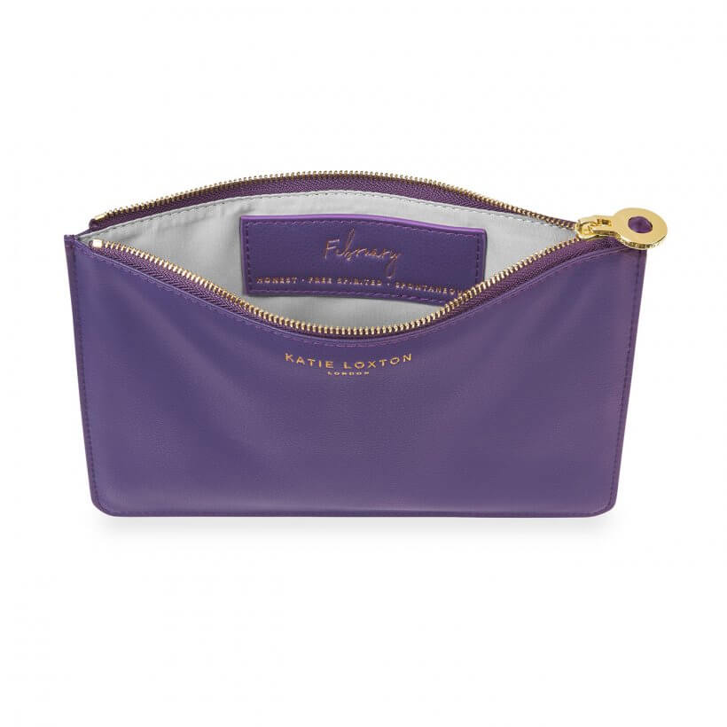 Birthstone Perfect Pouch | February | Amethyst | Purple