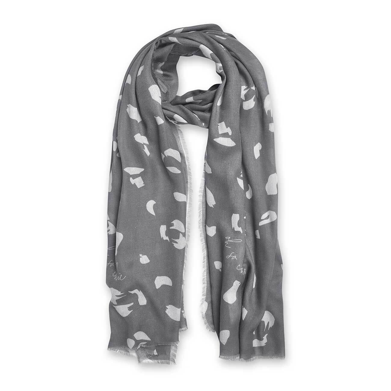 Sentiment Scarf | Oh So Chic | Charcoal and Pale Grey
