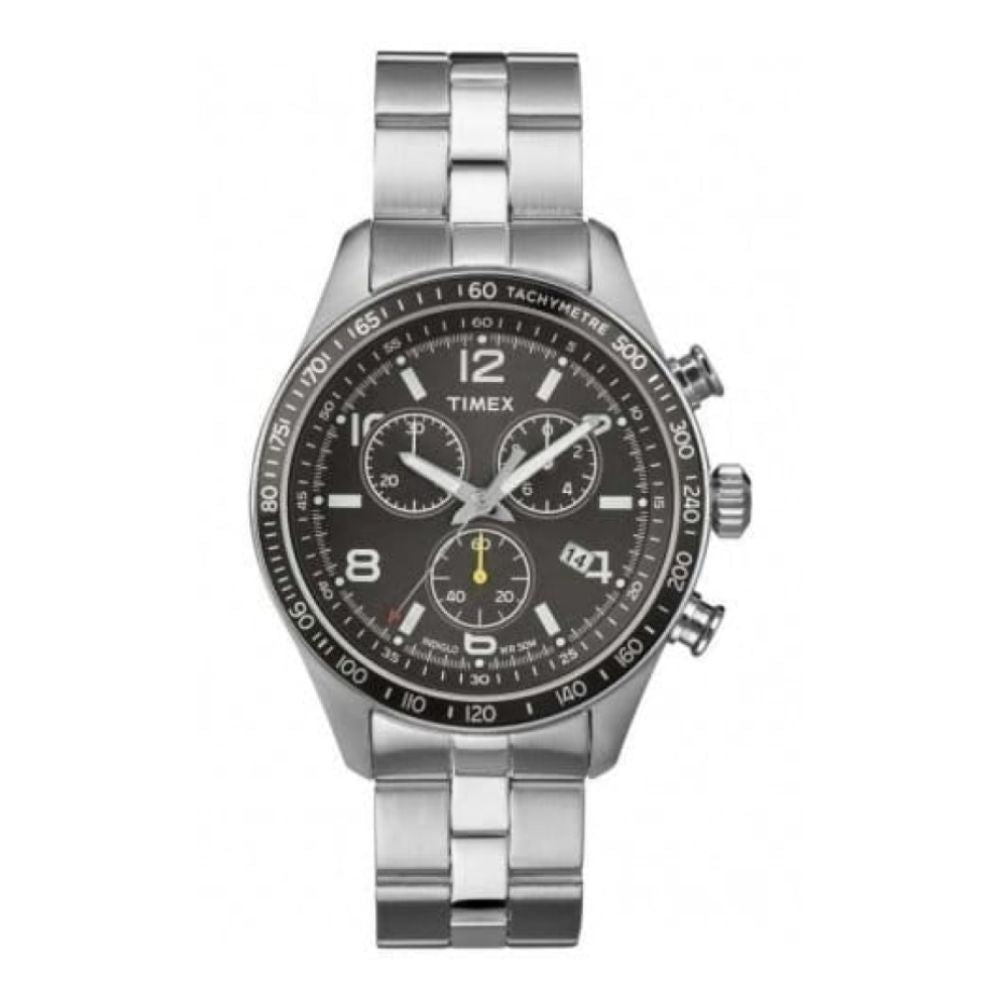 Gents Stainless Steel & Black Dial Watch