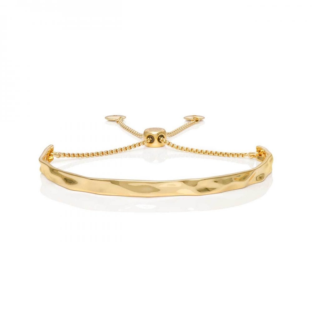 Bracelet Bar | Gold | Hammered Bangle | 20cm Adjustable
