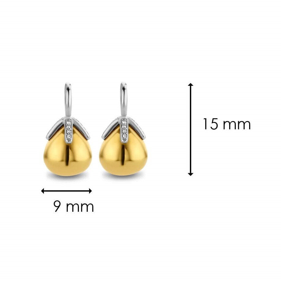 Gold Plated CZ Flowerbud Ear Charm