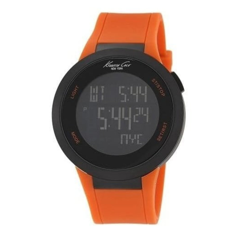 Gents Touch Screen Orange Rubber Strap Watch