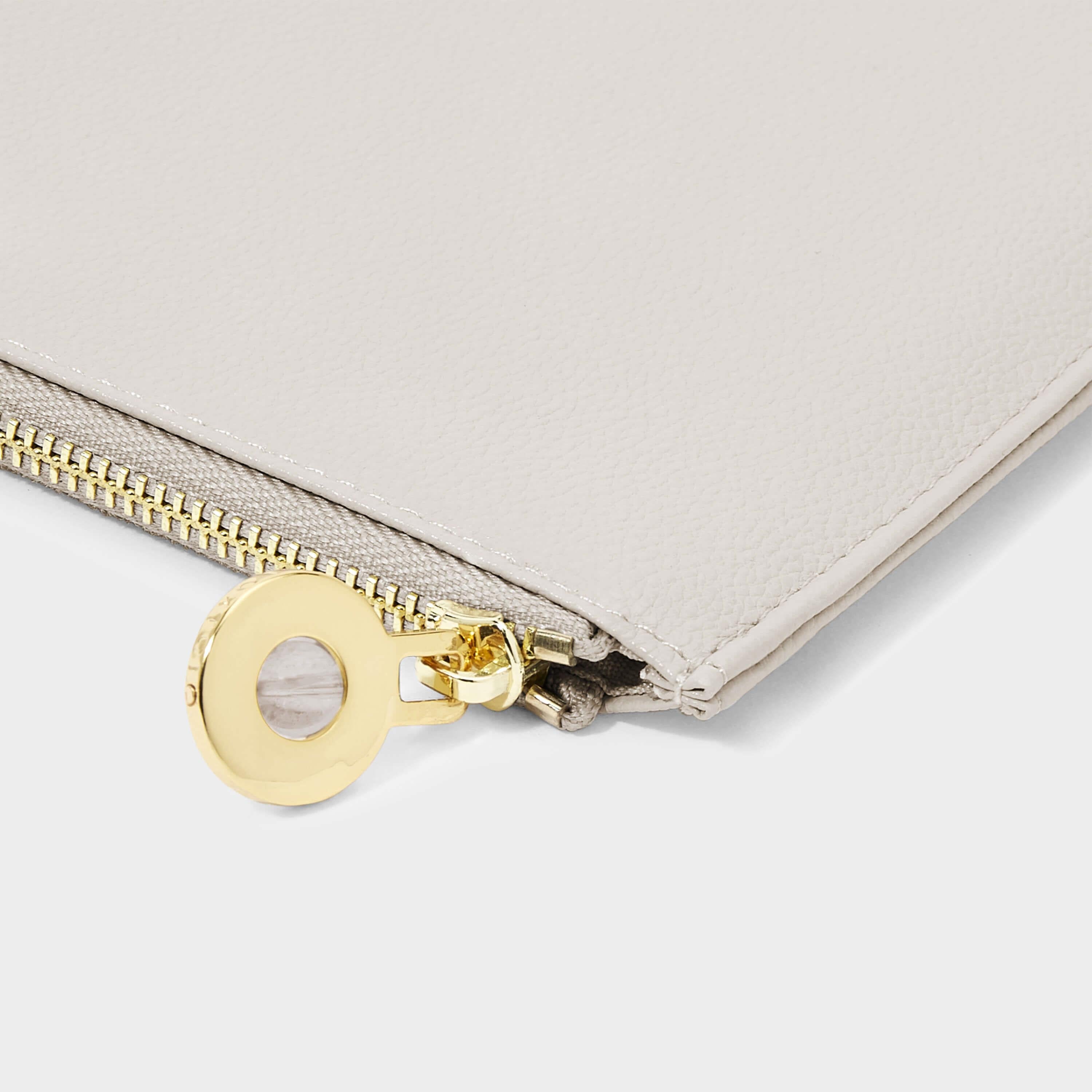 Bridal Semi-Precious Stone Pouch | Thank You For Helping Me Tie The Knot | Grey/ Rock Crystal | 16 X 24 X 1.5cm