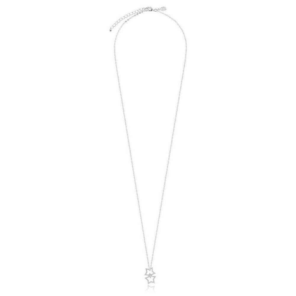 Wish - Silver Pave Star Charm On Silver Necklace/Chocker/Bracelet