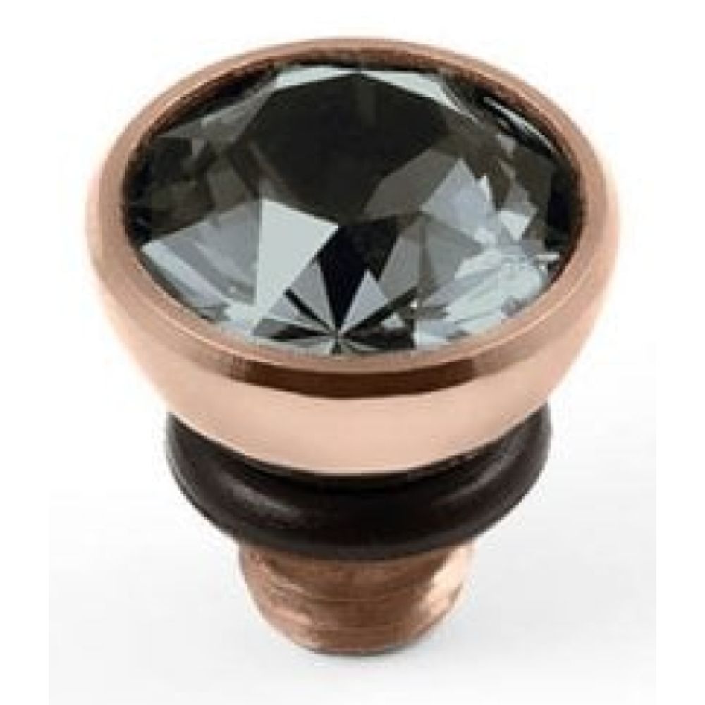 5mm Interchangeable Bottone Silver Night Crystal Top in RG