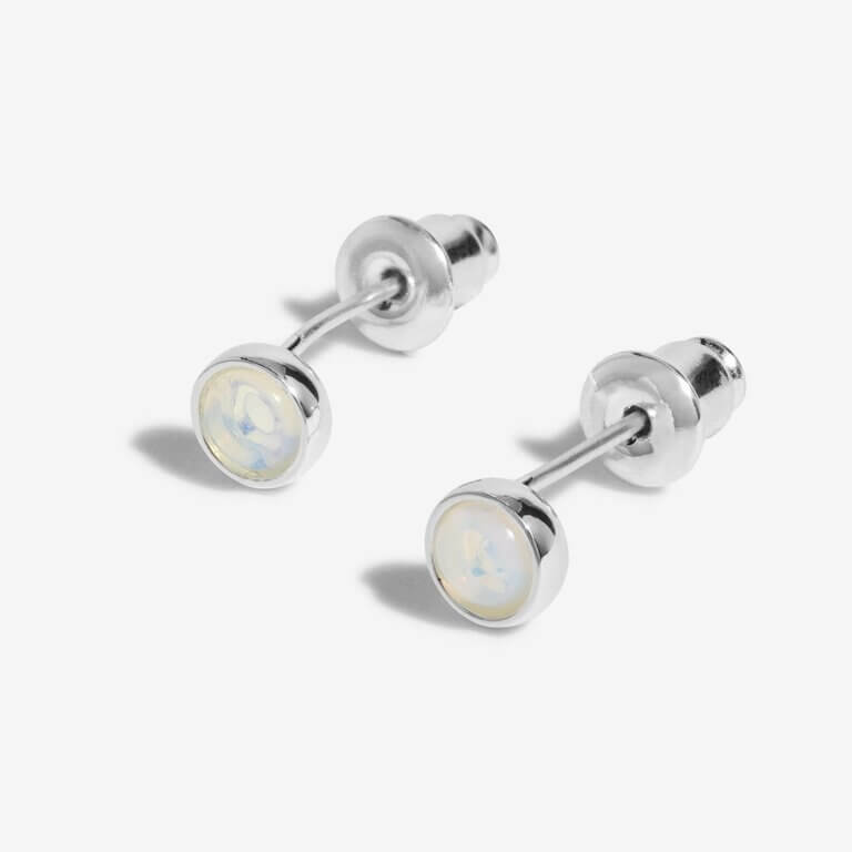 June Moonstone Birthstone Boxed Earrings