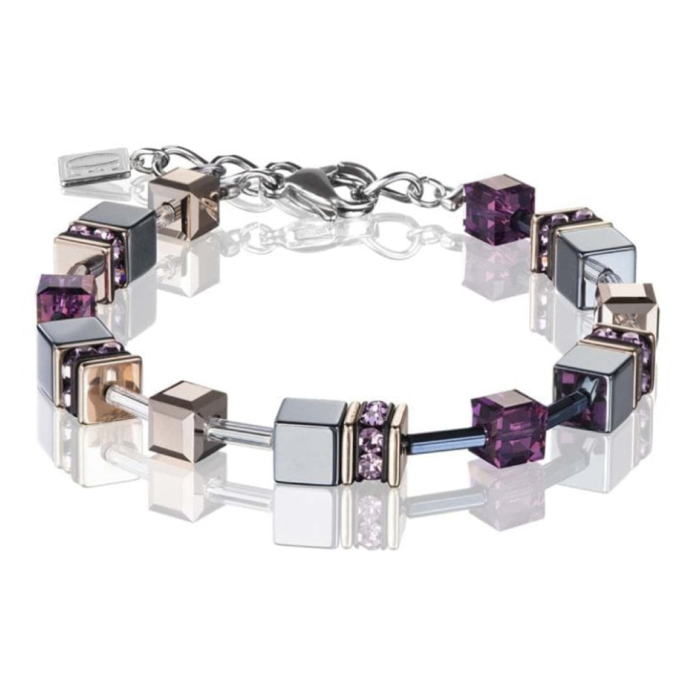 Geo Cube Purple- Grey Bracelet