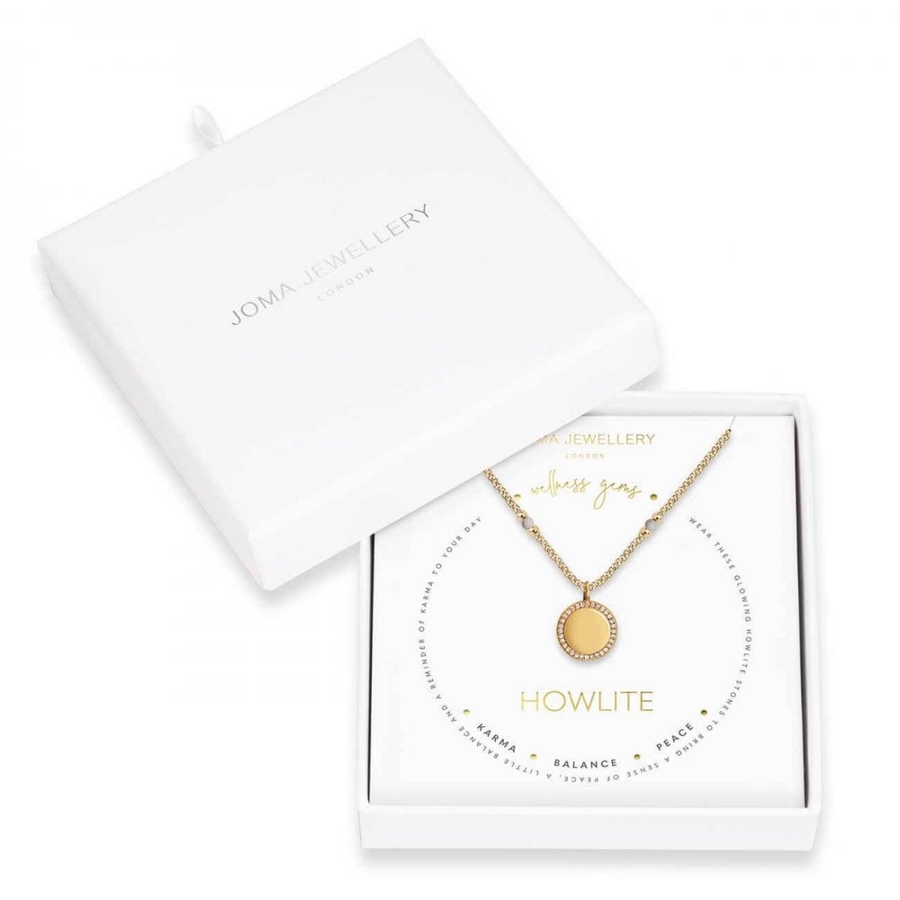 Wellness Gems | Gold | Howlite Necklace | 45cm With 5cm Extender