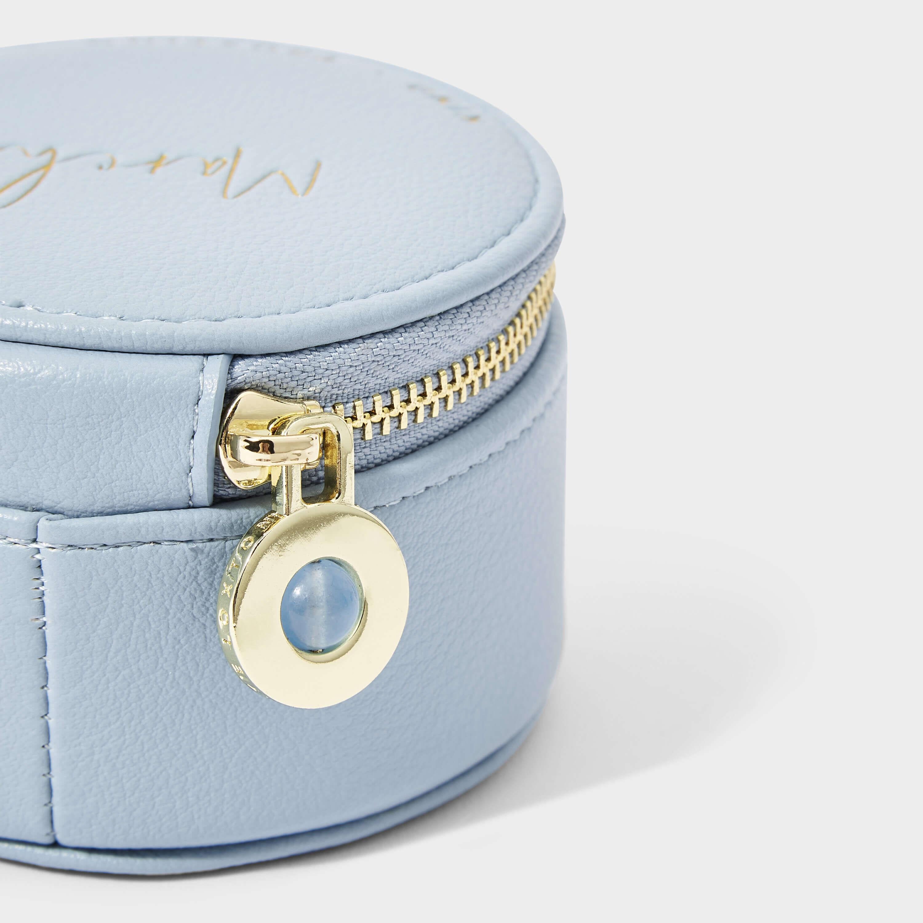 Birthstone Jewellery Box | March | 9 X 9 X 5.5cm