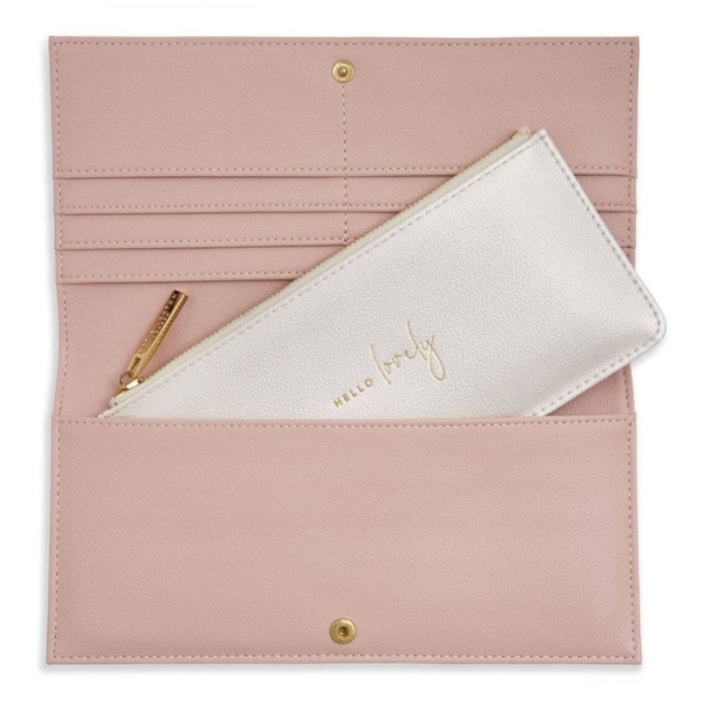 Secret Message Purse | Hello Lovely | Dusty Pink | 12 X 23cm