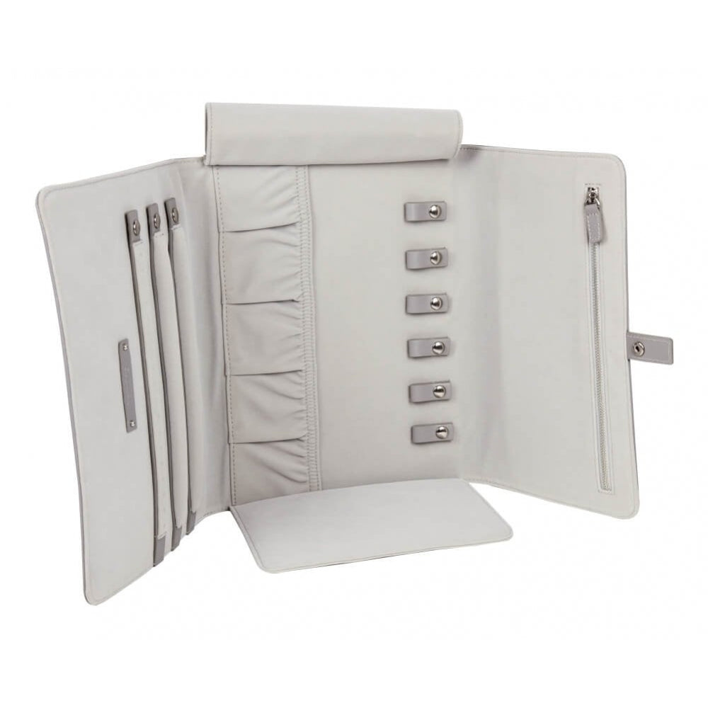 Grey Premium Leather Jewellery Portfolio