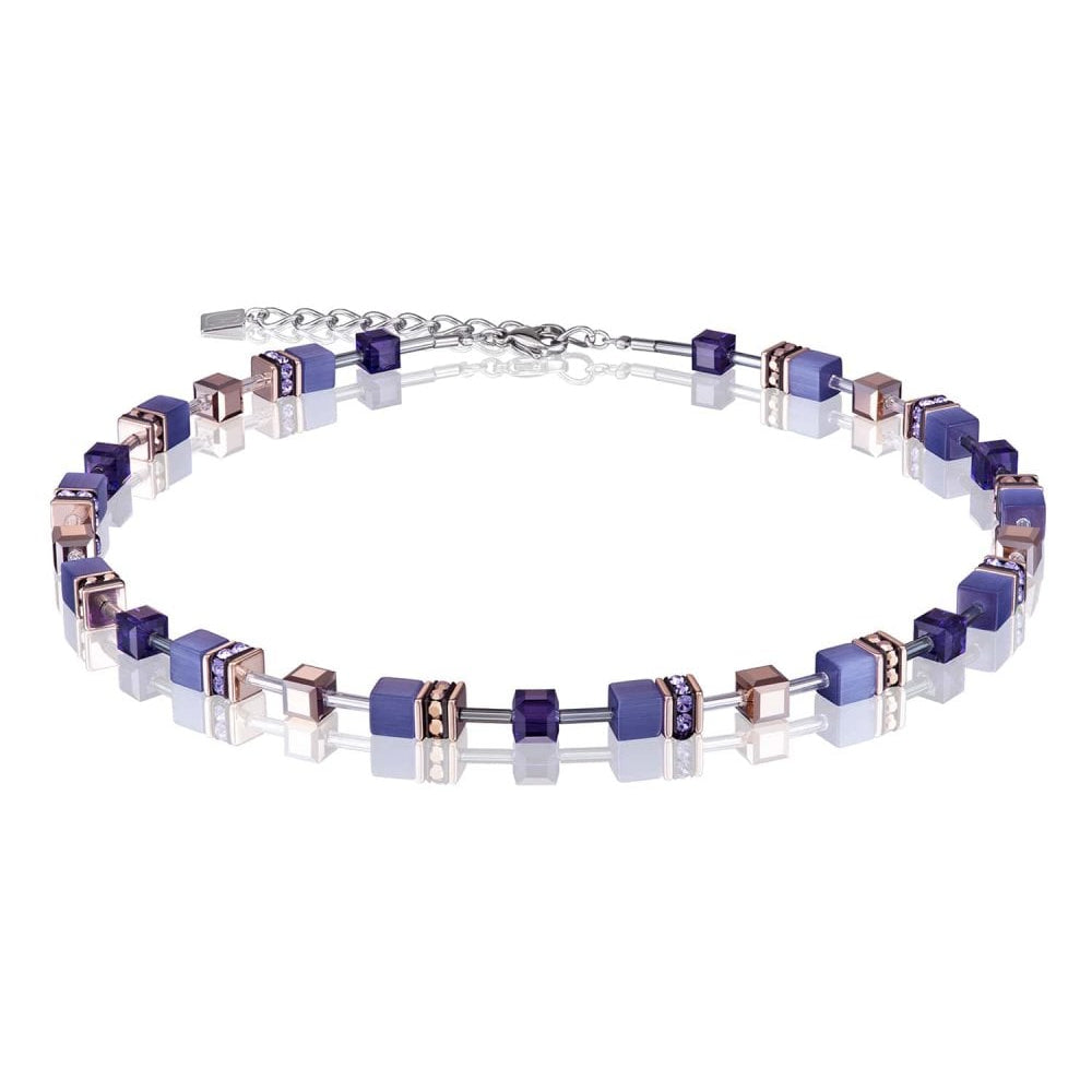 Geo Cube Violet Necklace