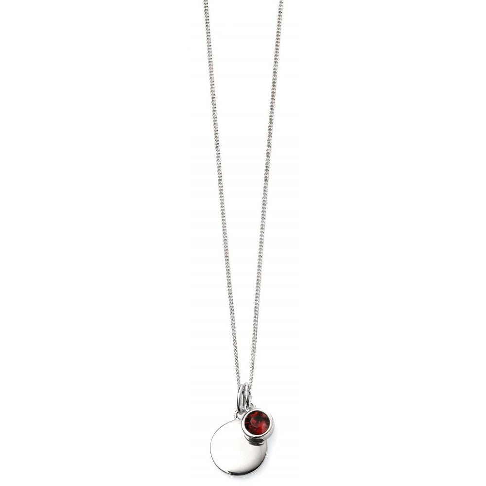 Jan Birth Stone Sterling Silver Pendant