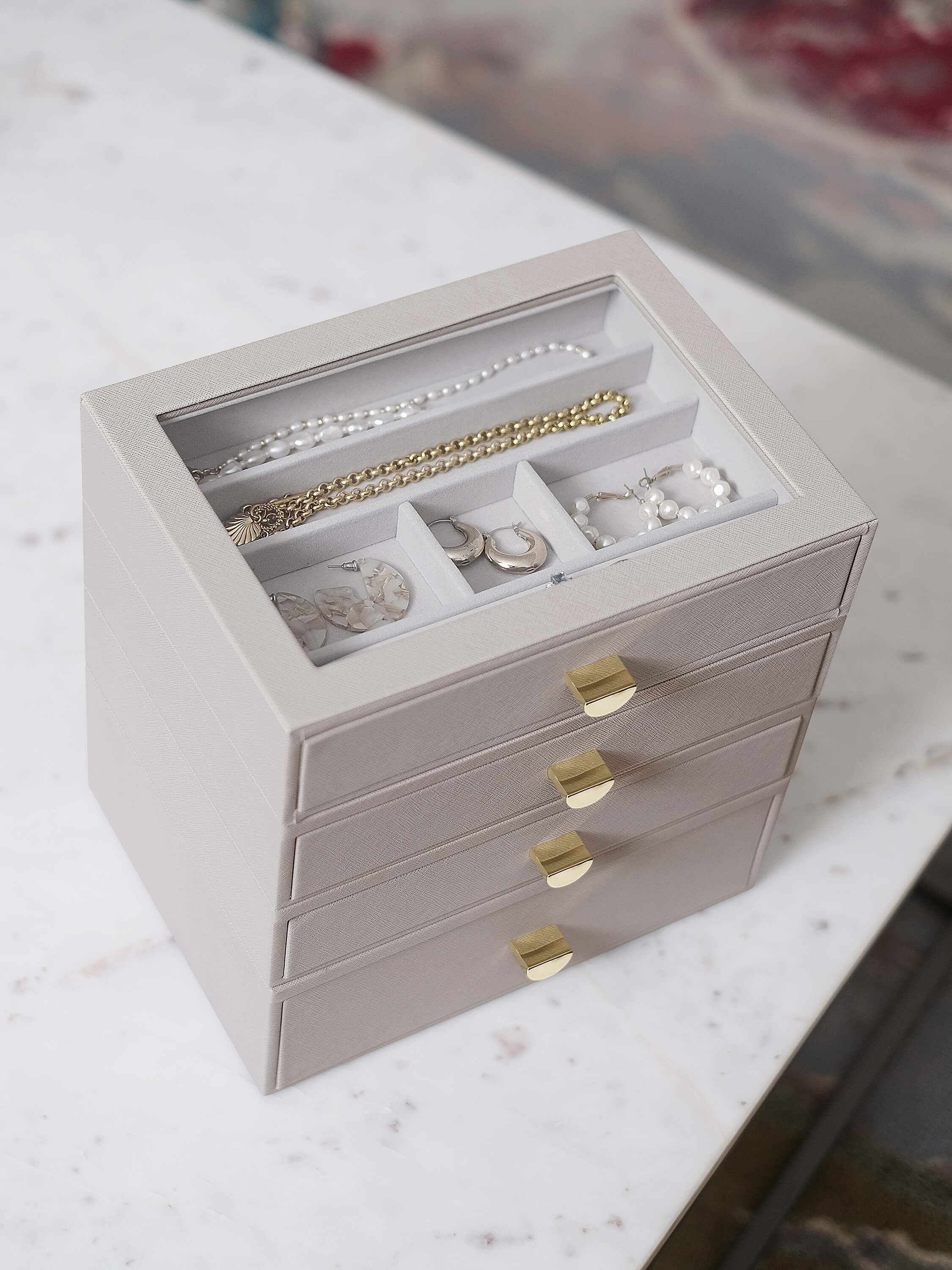 Taupe Classic Drawer Set Of 4