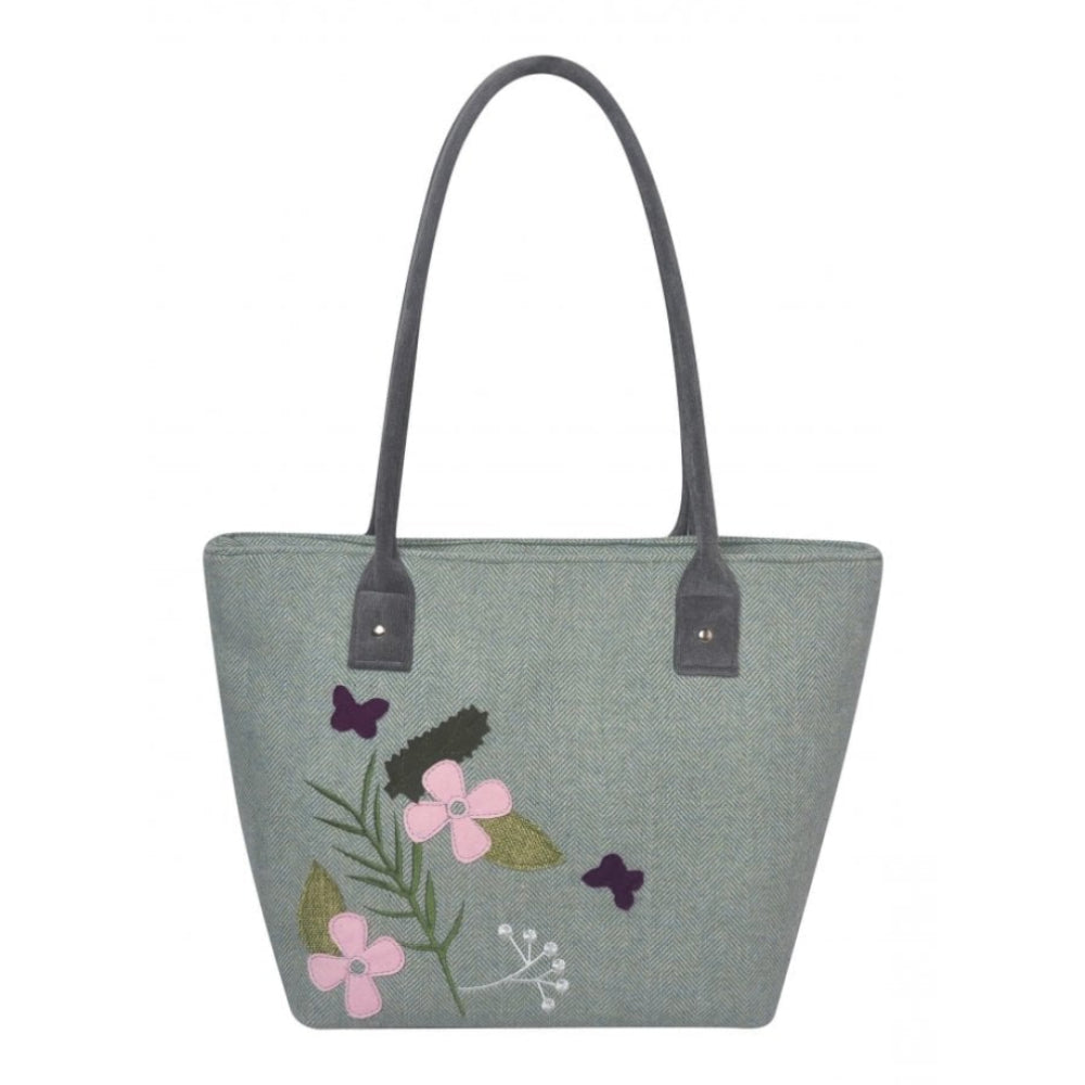 Spring Herringbone Tote