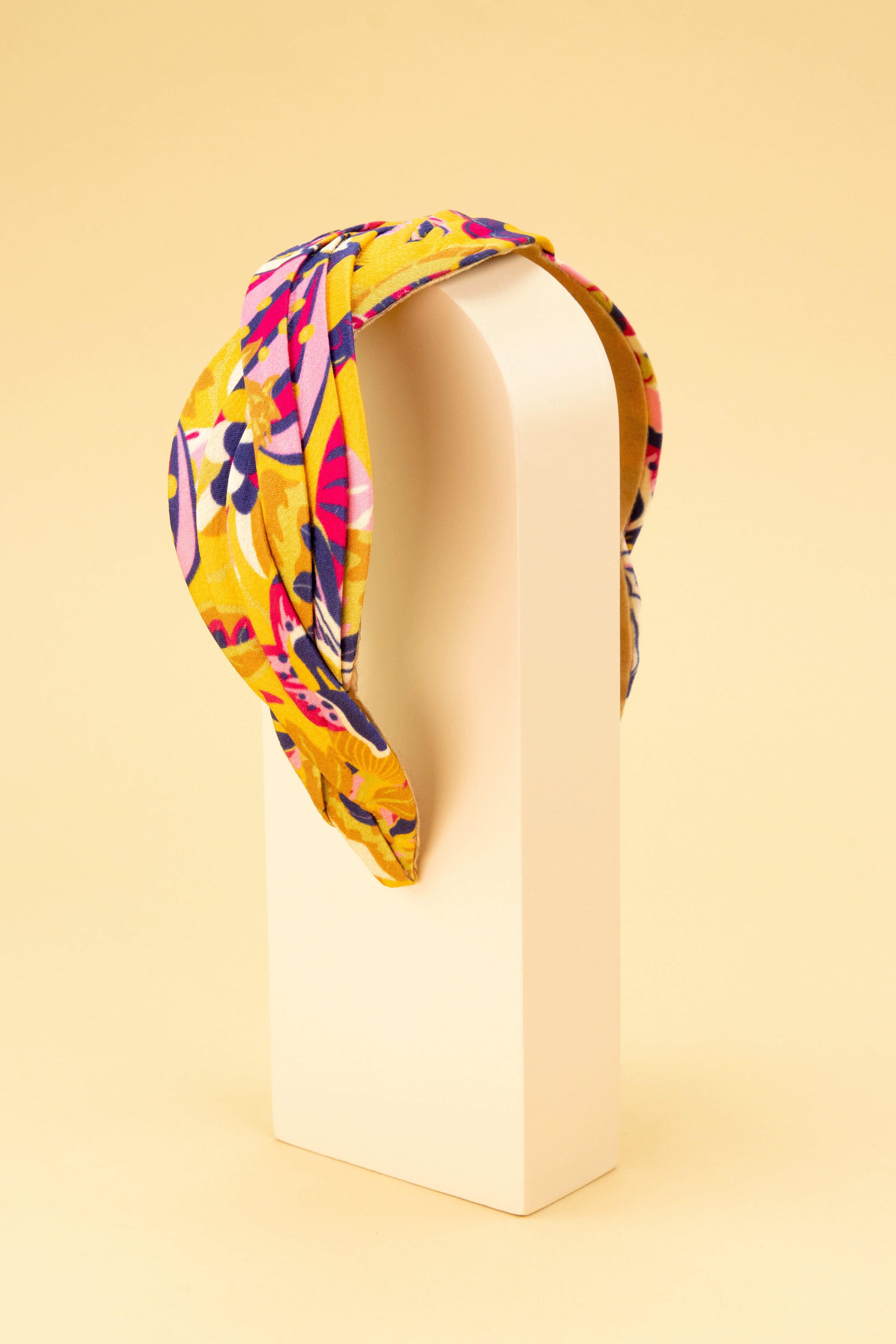Fantasy Floral Satin Twist Headband