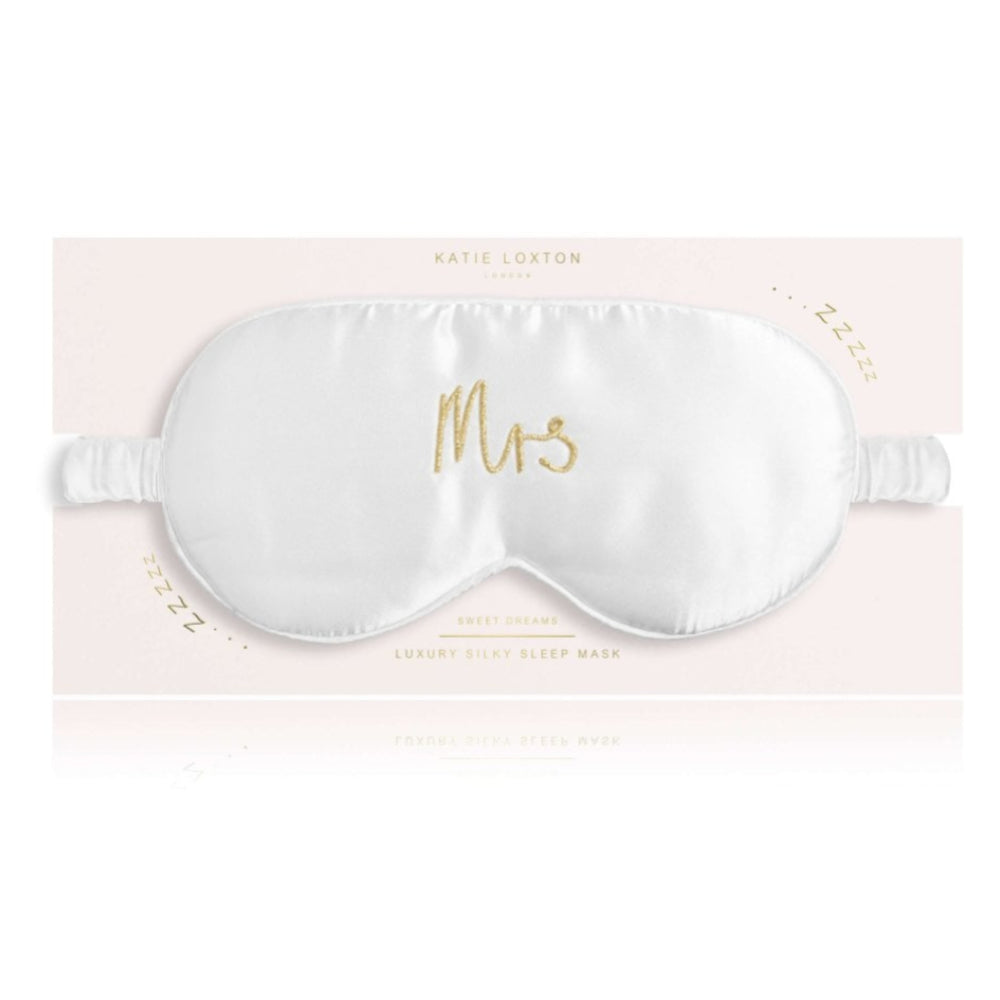 Satin Eye Mask - Mrs - White - 11x21.5cm