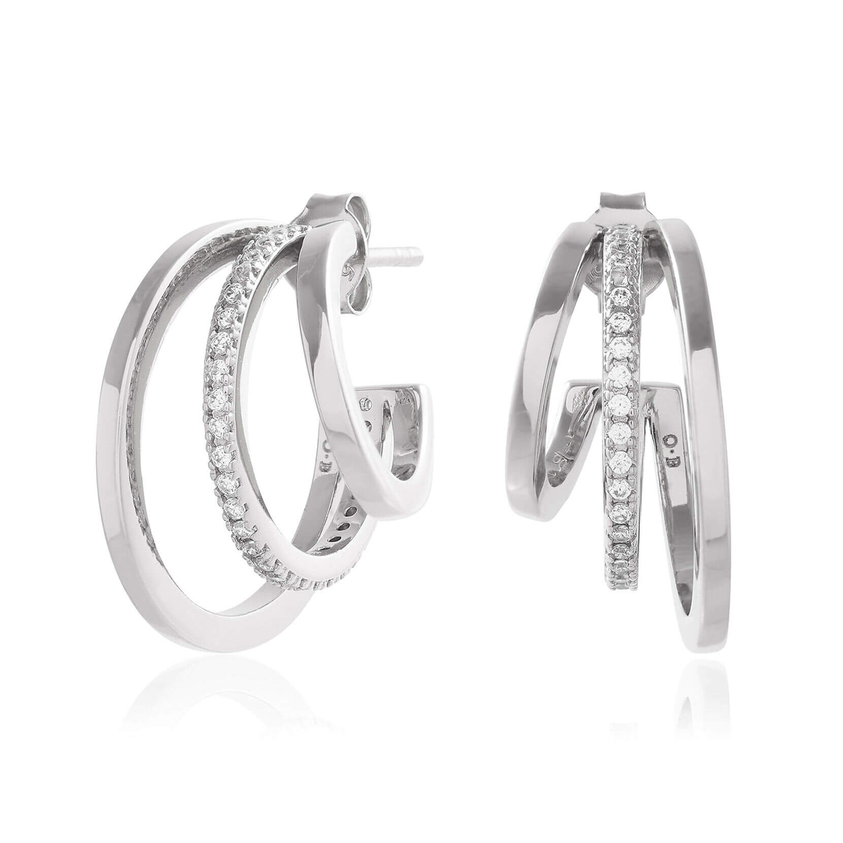 Classics Silver Multi Hoop Earrings
