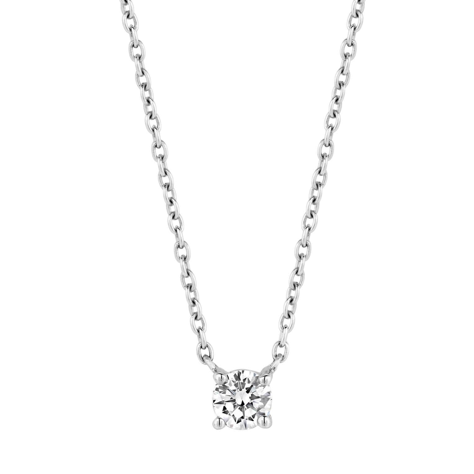 Minimalistic Round CZ Pendant Necklace