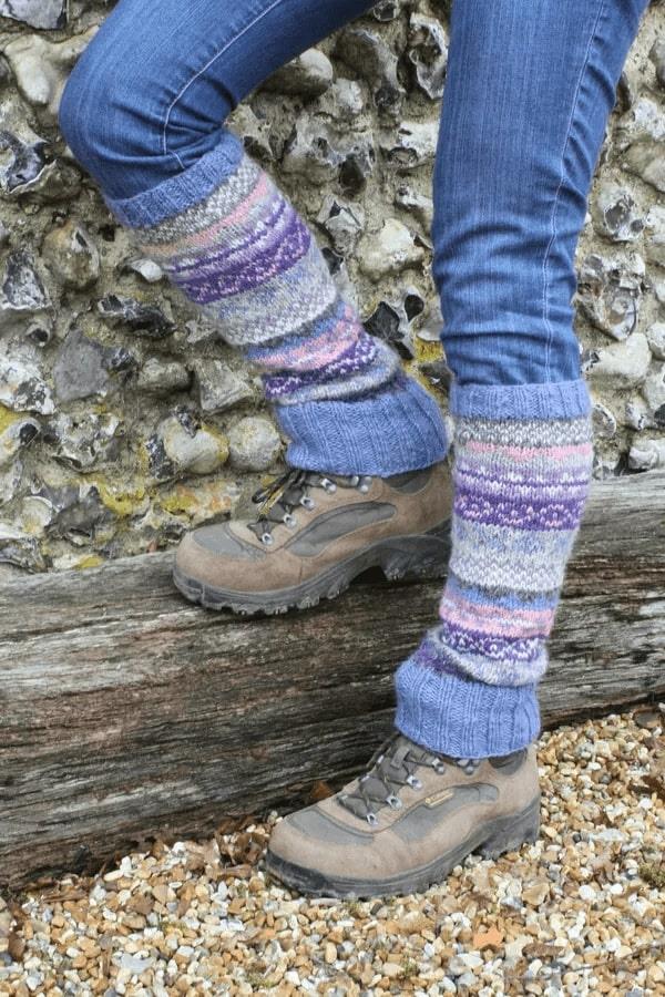 Classic Fairisle Legwarmer Jacaranda