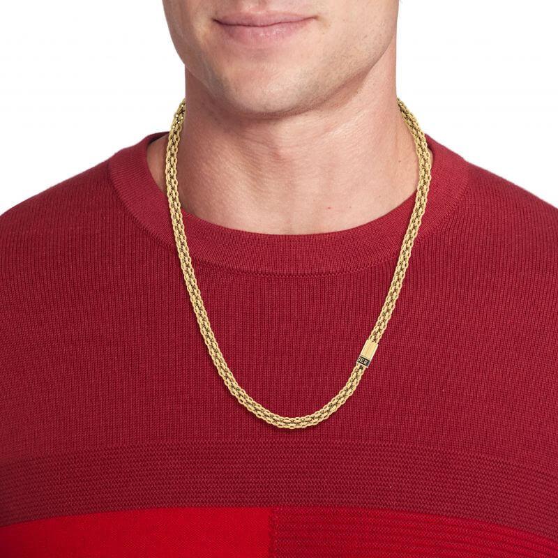 Intertwined Circles Chain Gold Plated Necklace