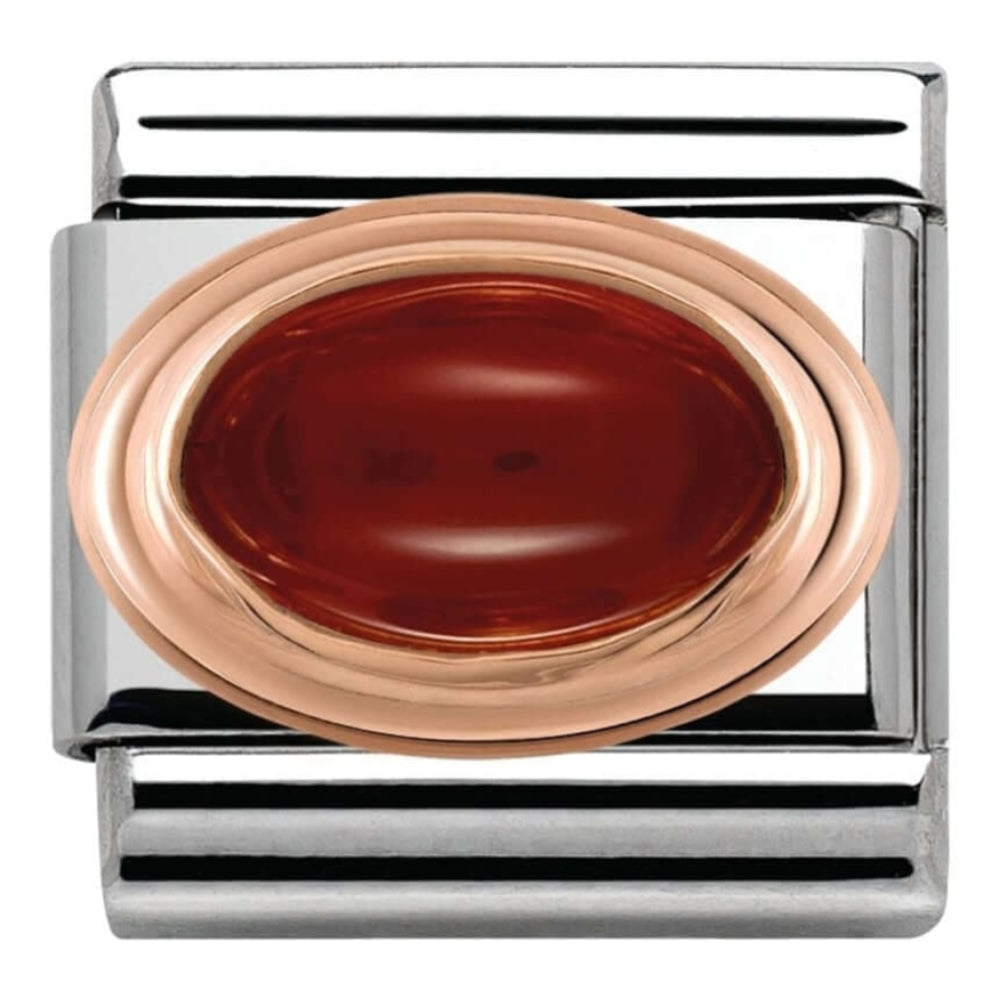 Classic Rose Gold Set Garnet Link