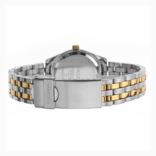 Two Tone Case & SS Bracelet with Silver White Dial