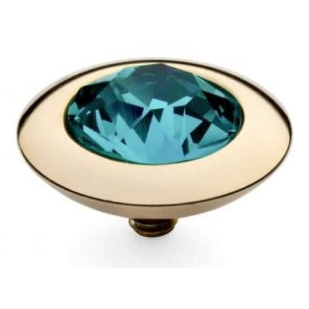 Famosa Gold 13mm Tondo Ring Top Indicolite