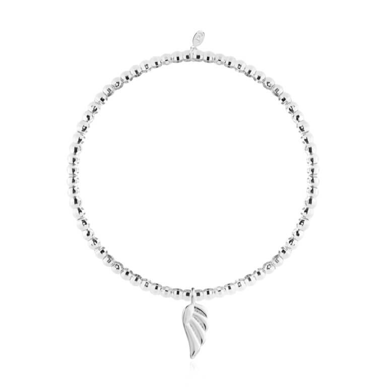 Faceted A Little | Guardian Angel | Silver | Bracelet | 17.5cm Stretch