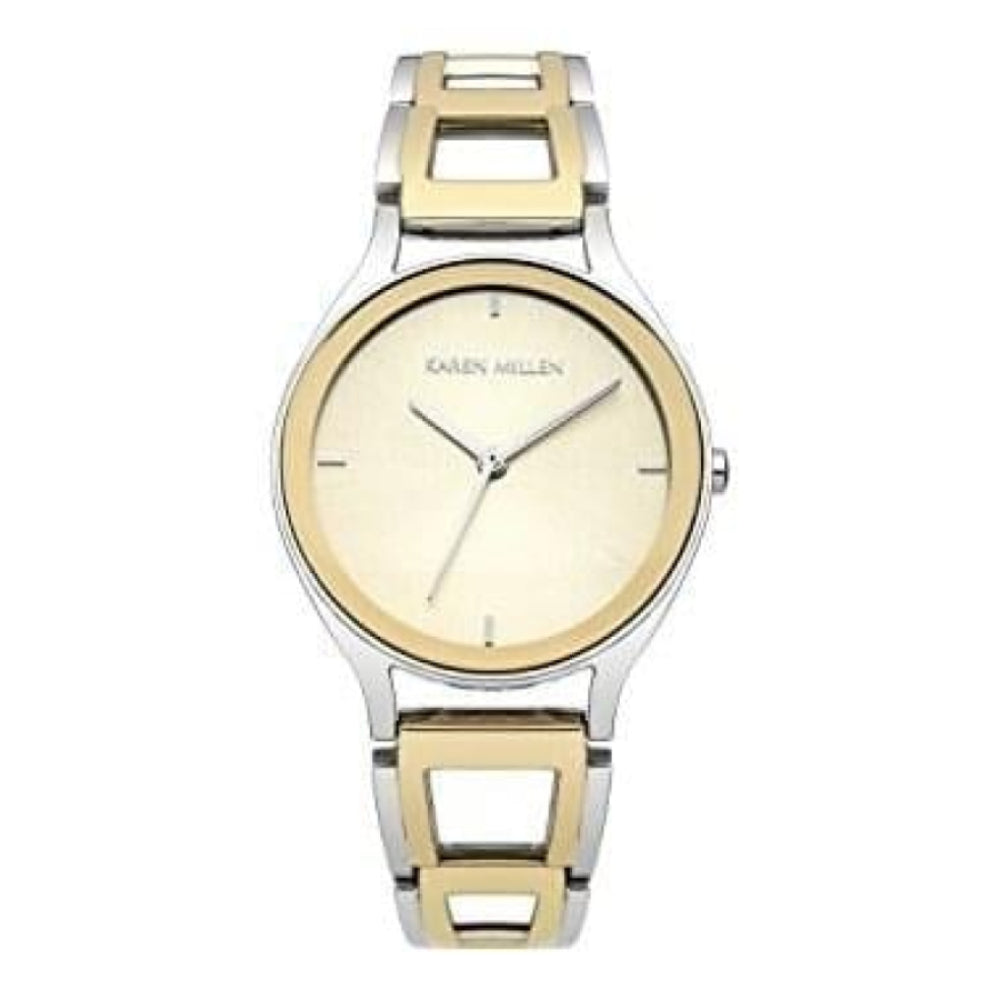 Ladies Quartz Analogue Watch With Two Tone Bracelet