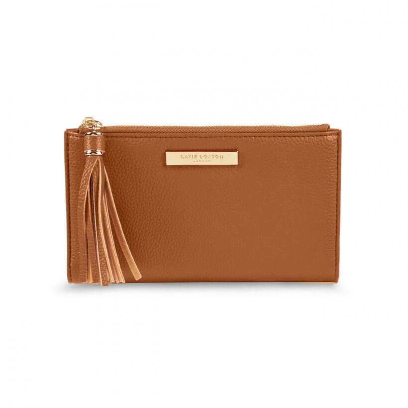 Sophia Tassel Fold Out Purse | Cognac