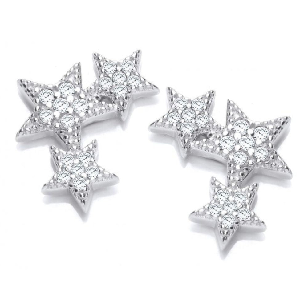 Silver Shooting Stars Earrings