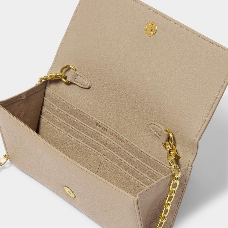 Rubi Chain Crossbody Purse - Light Taupe
