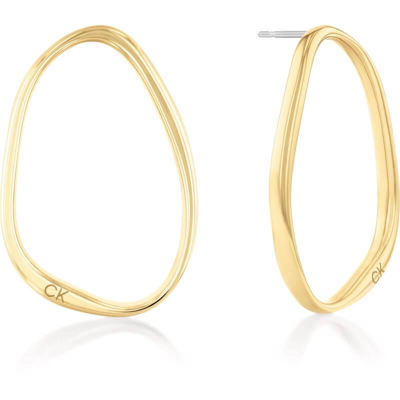 Gold Plated Organic Shape Earrings