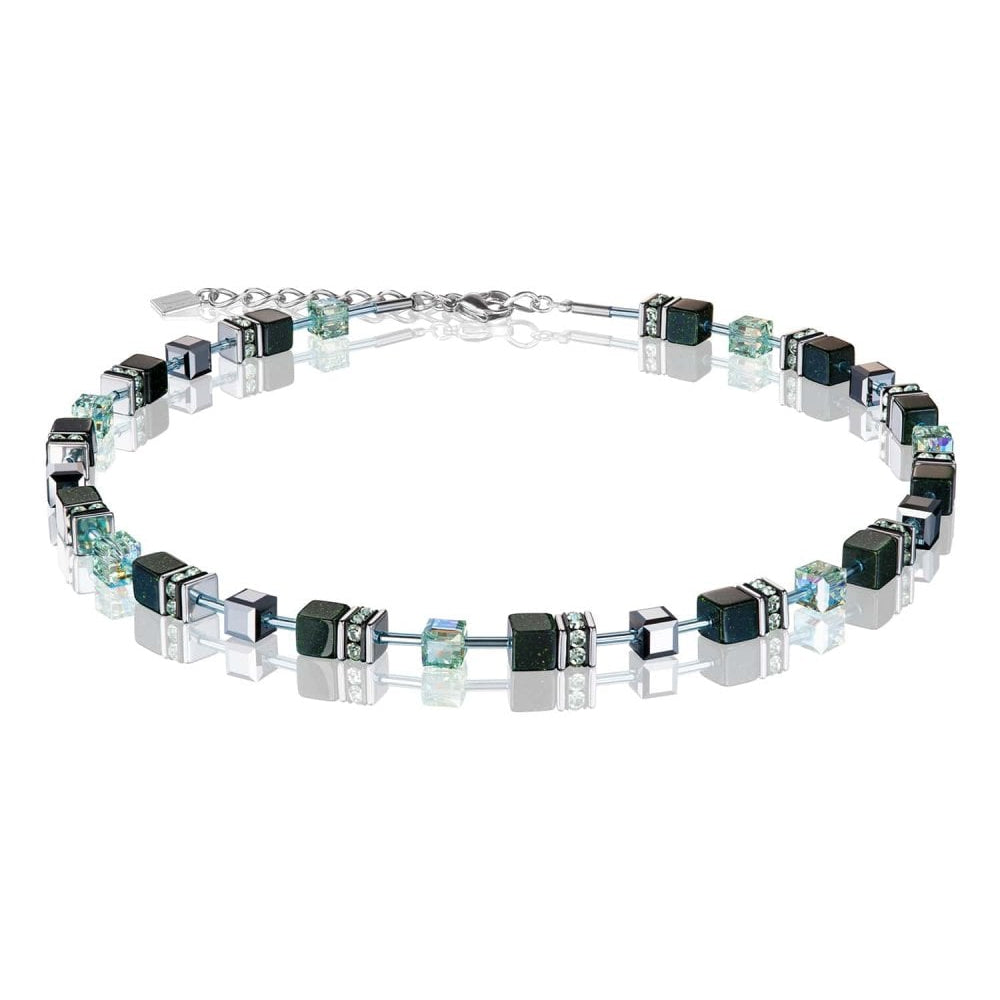 Geo Cube Dark Green Necklace
