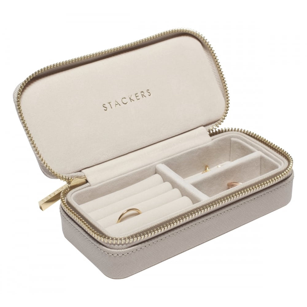 Taupe Medium Travel Jewellery Box