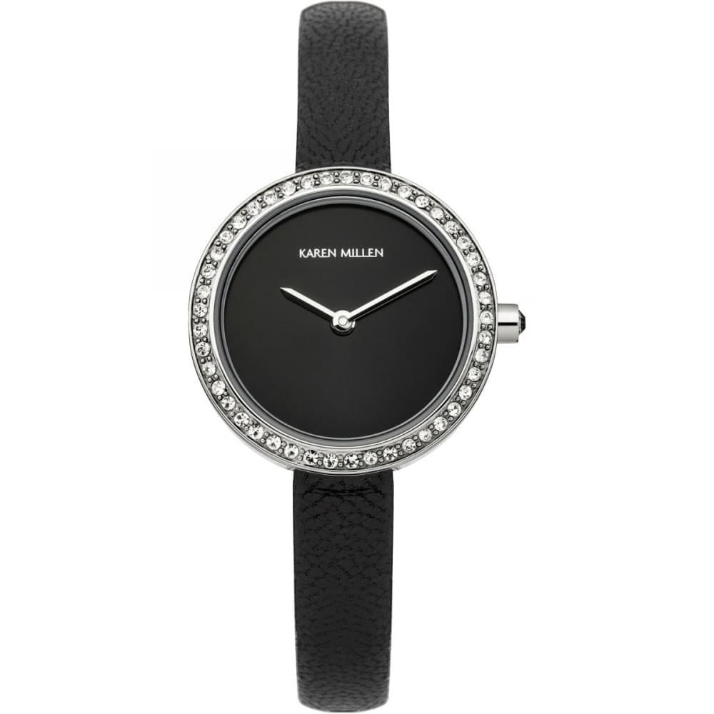 Ladies Quartz Movement Watch With Unique Black Dial