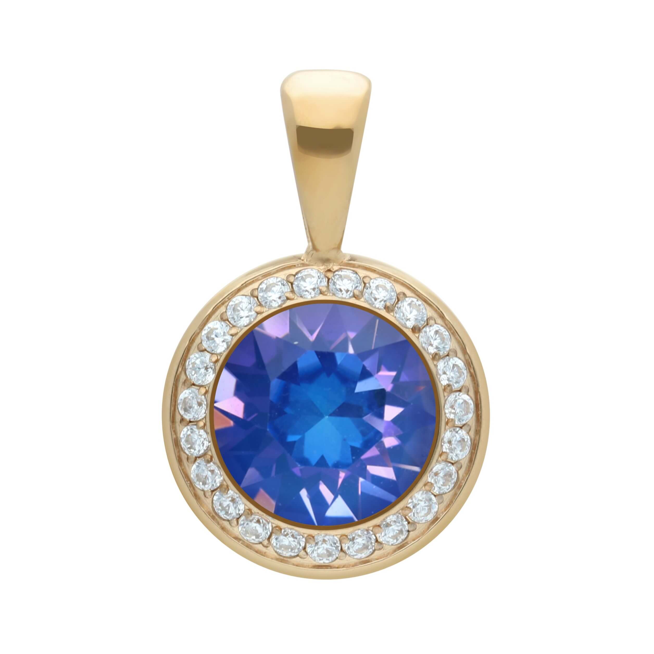Royal Blue Delite Pendant TONDO Deluxe 13mm (G/P)