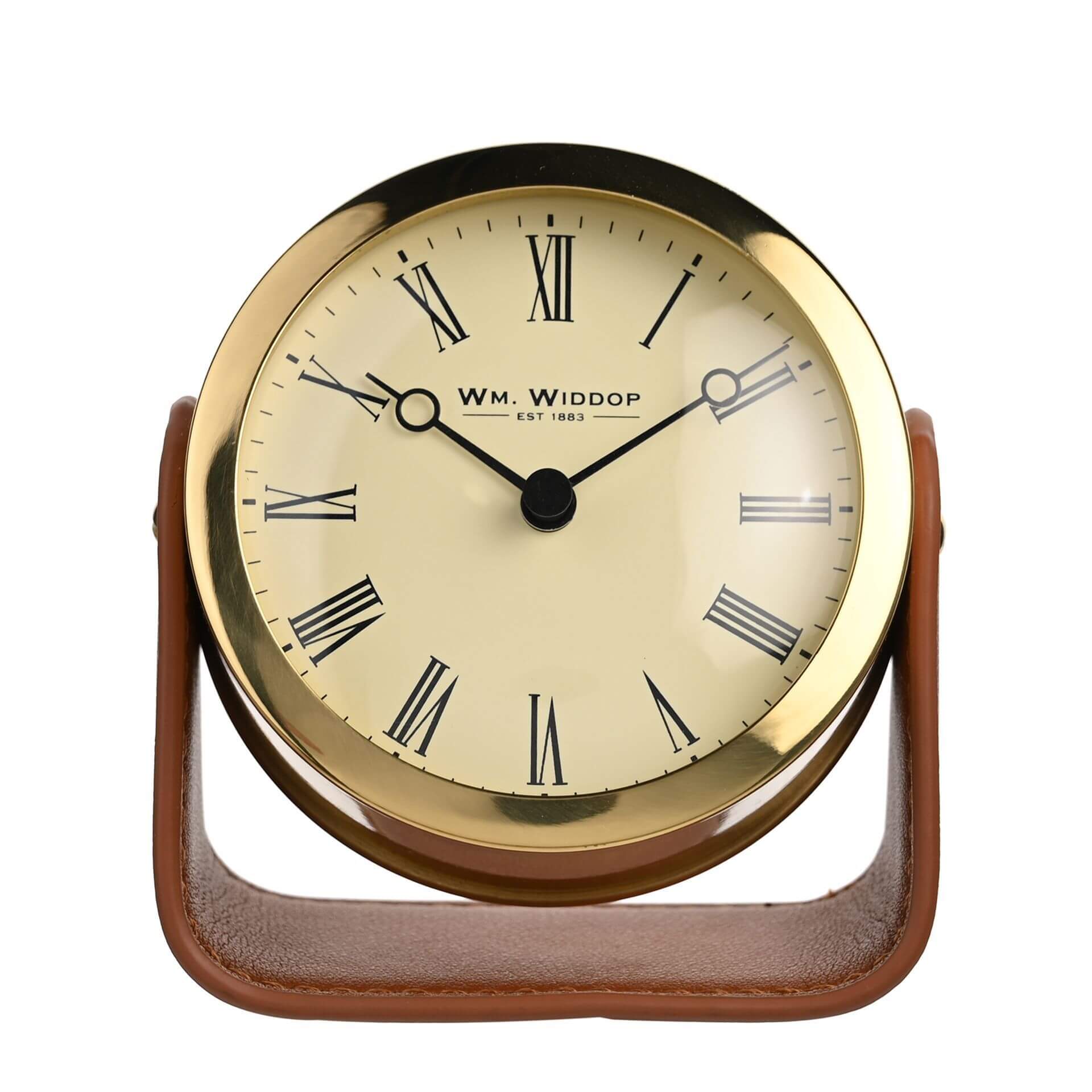 Gold Mantel Clock On Stand