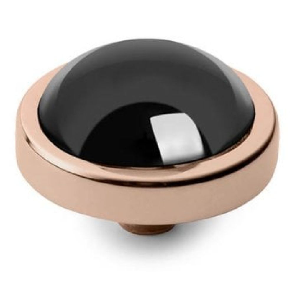 Interchangeable Canino Jet Hematite Pearl Top in RG