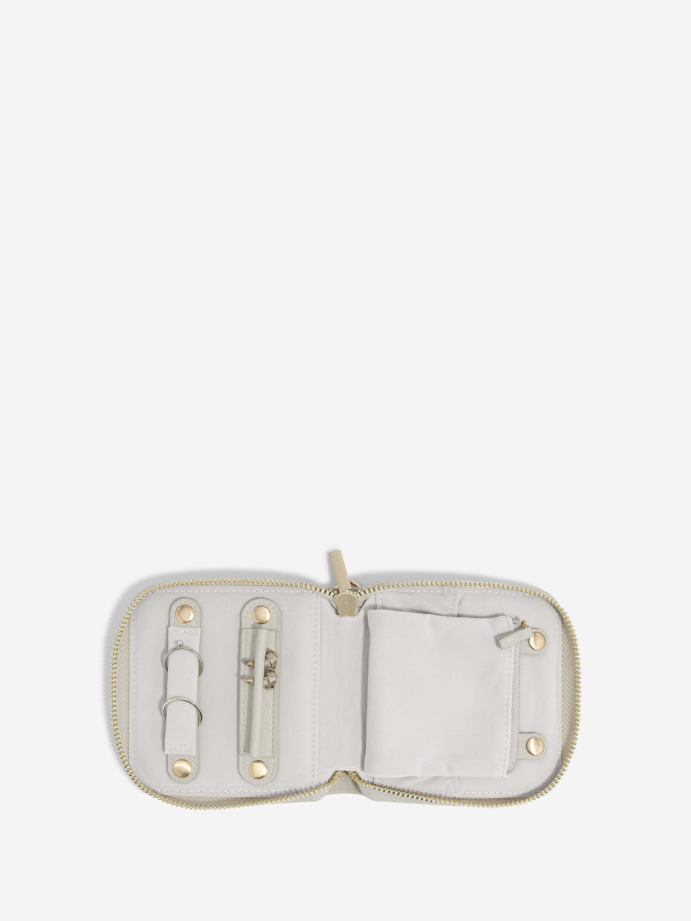 Oatmeal Compact Jewellery Roll