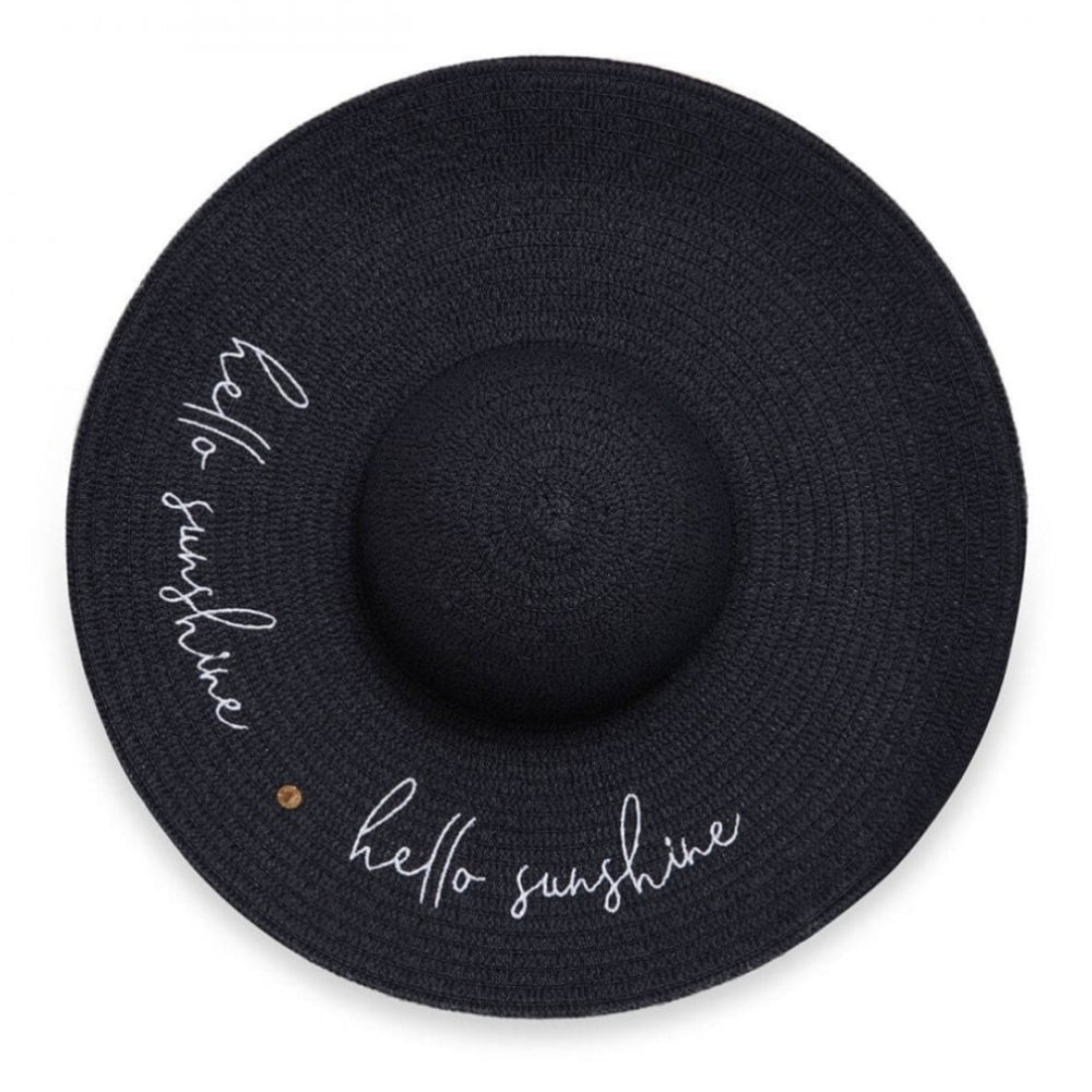 Straw Hat | Hello Sunshine | Black