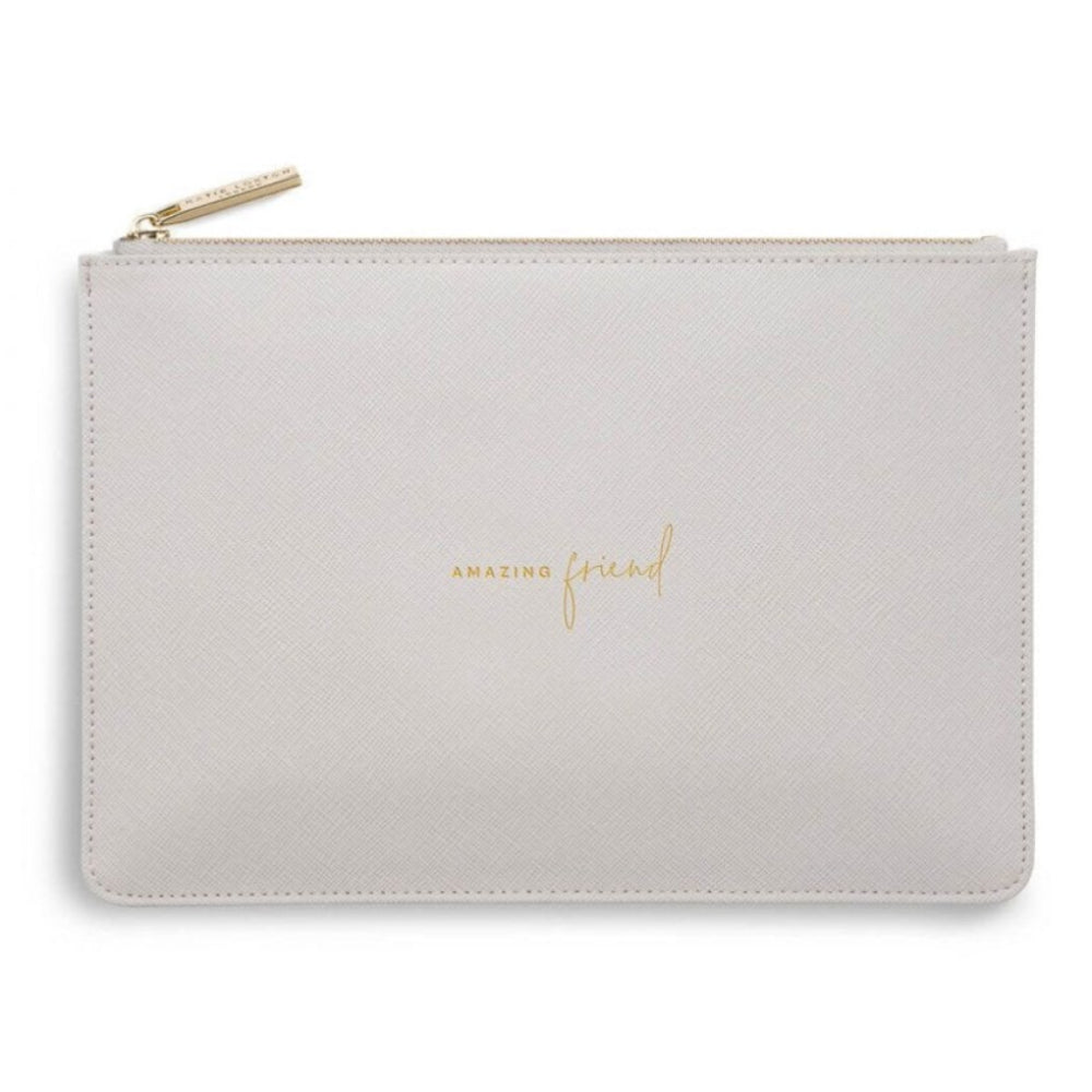 Perfect Pouch | Amazing Friend | Pale Grey | 16 X 24cm