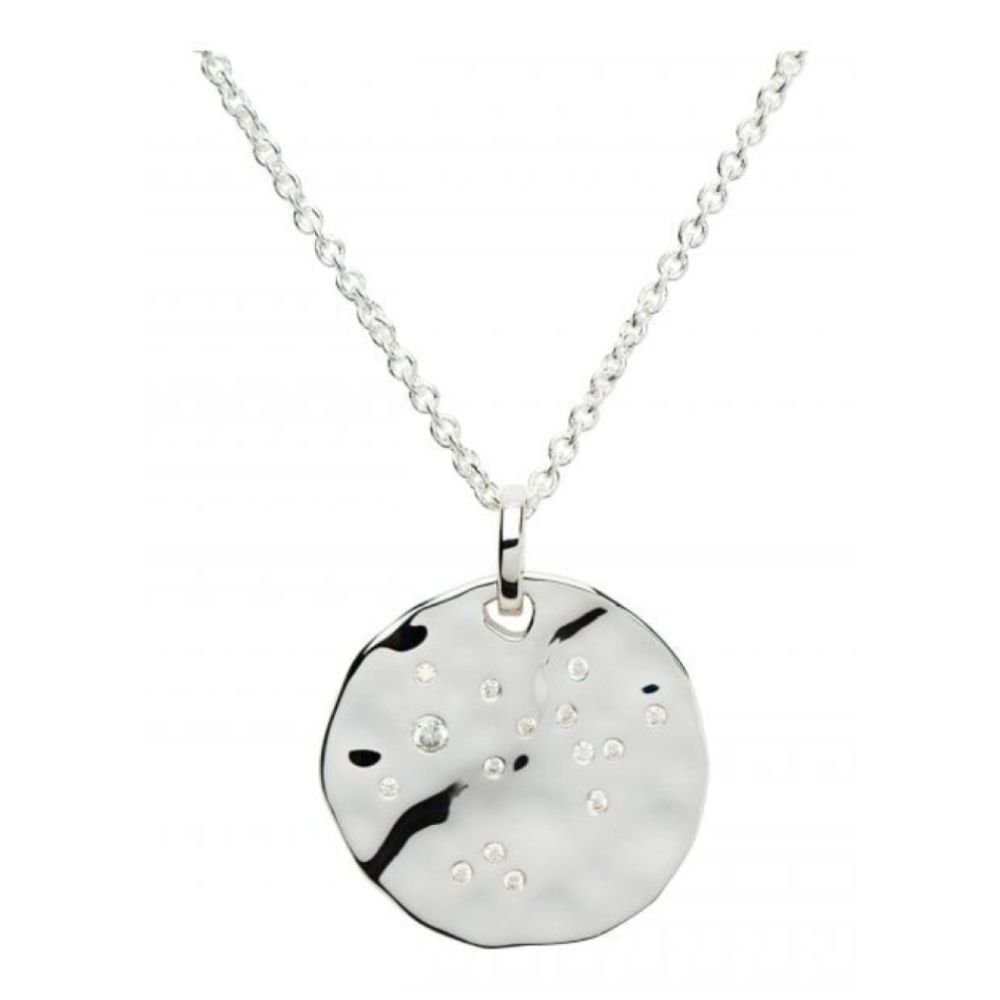 Sterling Silver 925 Pendant With Cz Incl. Chain. Sagittarius