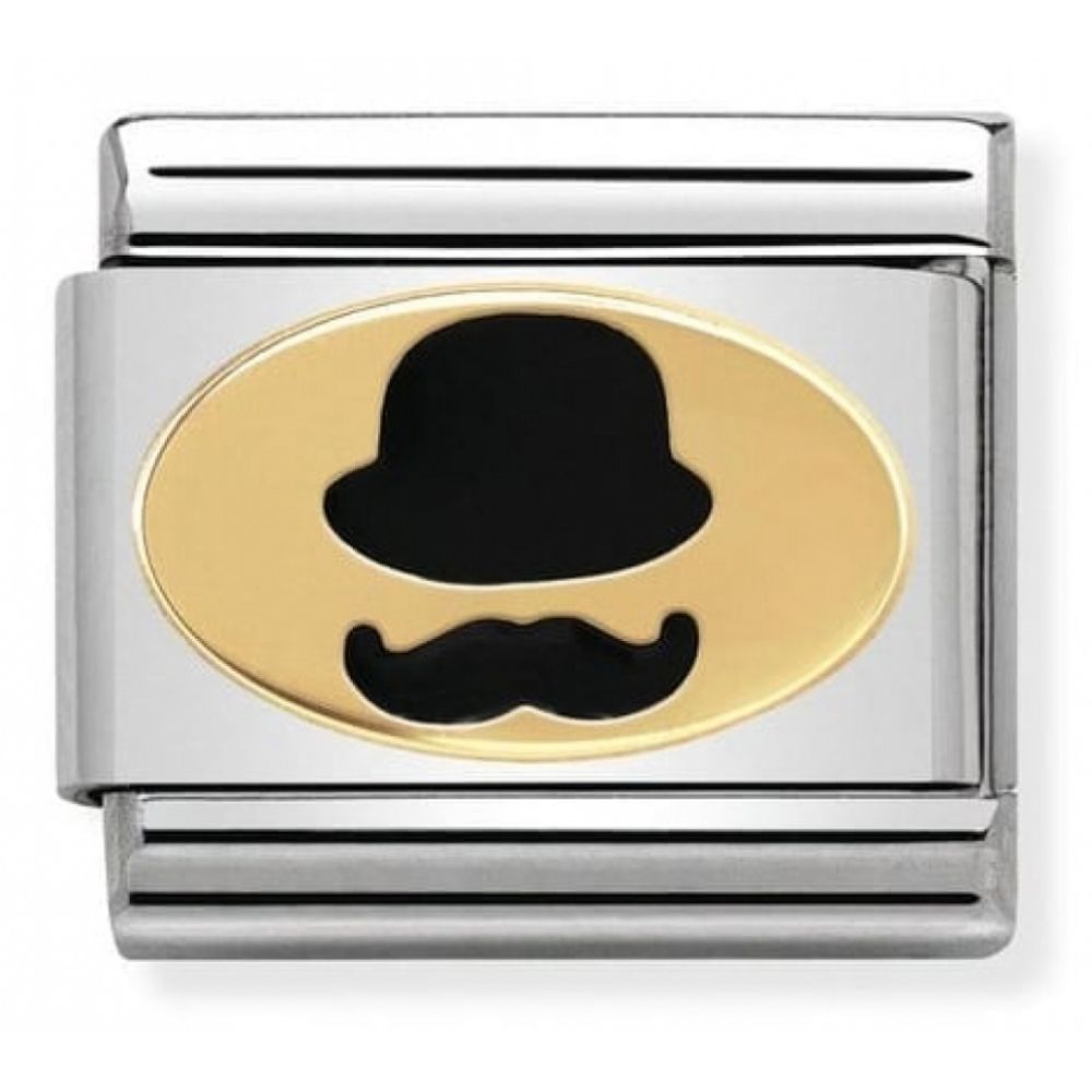 Classic Monsieur In Stainless Steel & 18k Gold Charm
