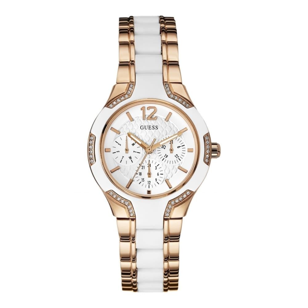 Womens Sport Multi-dial Rose and White 'Centre Stage' Watch