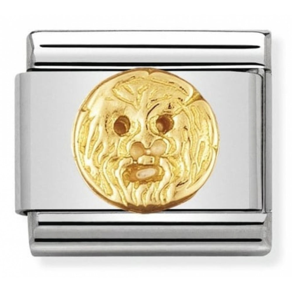 Classic The Mouth Of Truth In Stainless Steel With 18k Gold Charm